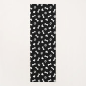 Hundeschlitten und Knochen schwarz Yogamatte (Vorderseite)