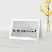 Hundeschlitten verficht Alaska 1910 Karte (Gelbe Blume)