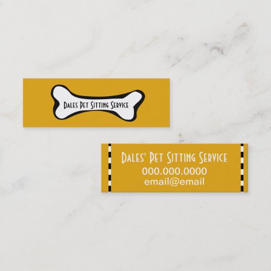 Hundeschlittendienstkarte Mini Visitenkarte (Vorne/Hinten)