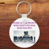 Hundeschlittenfahrer Schlüsselanhänger (Vorderseite)