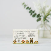 Hundeschlittenfahrkarte Terminkarte (Stehend Vorderseite)