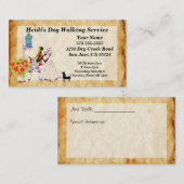 Hundeschlittenfahrkarte Visitenkarte (Vorne/Hinten)