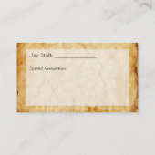 Hundeschlittenfahrkarte Visitenkarte (Rückseite)