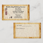 Hundeschlittenfahrkarte Visitenkarte (Vorne/Hinten)