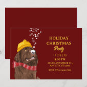 Hundeschlittenfest Party Einladung (Vorne/Hinten)