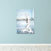 Hundeschlittengraffiti auf verzweiimirova Straße,  Leinwanddruck (Insitu (Holzboden))