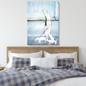 Hundeschlittengraffiti auf verzweiimirova Straße,  Leinwanddruck (Insitu (Schlafzimmer))