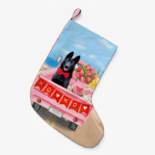 Hundeschlittenherd Valentine's Day Lkw Herz Kleiner Weihnachtsstrumpf (Vorderansicht (hängend))