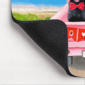 Hundeschlittenherd Valentine's Day Lkw Herz Mousepad (Ecke)