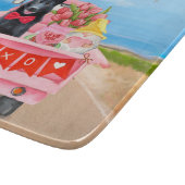 Hundeschlittenherd Valentine's Day Lkw Herz Schneidebrett (Ecke)