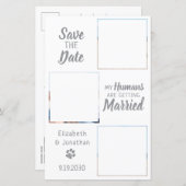 Hundeschlittenhochzeit Save the Date (Vorne/Hinten)