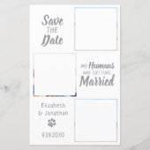 Hundeschlittenhochzeit Save the Date (Vorderseite)