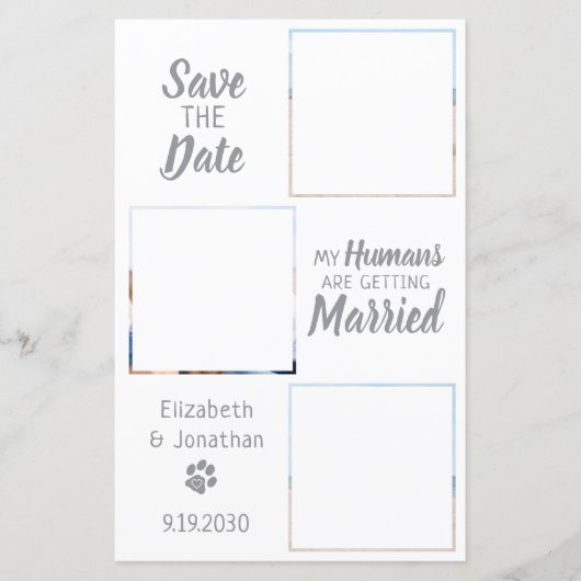 Hundeschlittenhochzeit Save the Date (Vorderseite)