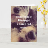 Hundeschlittenkarte Karte (Gelbe Blume)