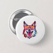 Hundeschlittenliebhaber Button (Vorne & Hinten)