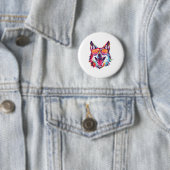 Hundeschlittenliebhaber Button (Beispiel)