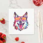Hundeschlittenliebhaber Serviette (Beispiel)