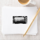 Hundeschlittenschatten Adressaufkleber (Insitu)