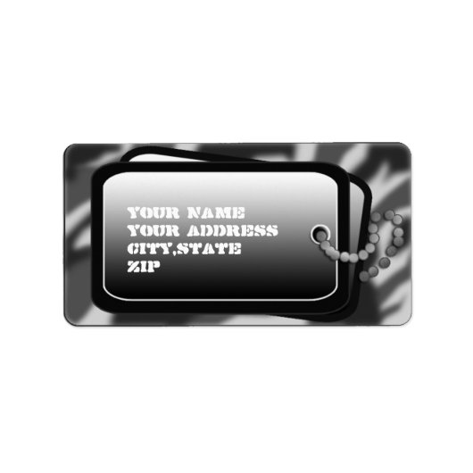 Hundeschlittenschatten Adressaufkleber (Vorne)