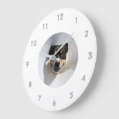 Hundeschlittenuhr Große Wanduhr (Winkel)