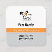 HundeschlittenVisitenkarte Quadratische Visitenkarte (Vorderseite)