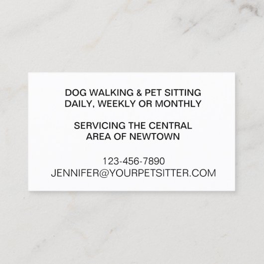 HundeschlittenVisitenkarte Visitenkarte (Rückseite)