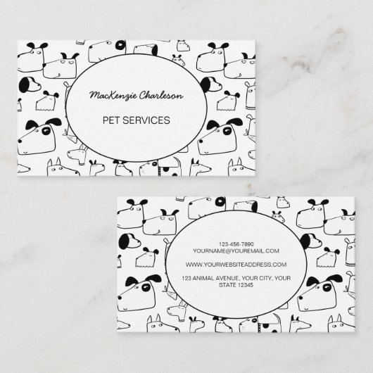 HundeschlittenVisitenkarte Visitenkarte (Vorne/Hinten)