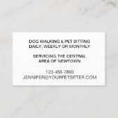 HundeschlittenVisitenkarte Visitenkarte (Rückseite)