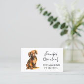 HundeschlittenVisitenkarte Visitenkarte (Stehend Vorderseite)