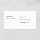 Hundeschlittenwalker Paw Business Card Visitenkarte (Rückseite)