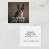 Hundeschlittenwalker und Hundeschutzabenteuer Squa Quadratische Visitenkarte (Vorne/Hinten)