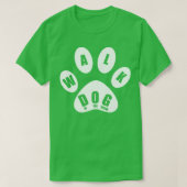 Hundeschlittenwanderung im Schnee in Paw Mark T-Shirt (Design vorne)