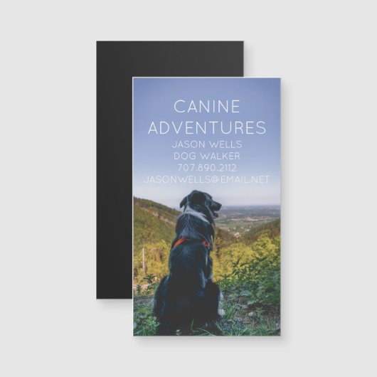 Hundeschlittenwanderungen oder Wanderungen Magnetkarte (Vorne/Hinten)