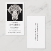 Hundeschlittenwanderungen und -wanderungen visitenkarte (Vorne/Hinten)