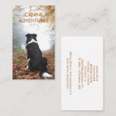 Hundeschlittenwanderungen und -wanderungen visitenkarte (Vorne/Hinten)