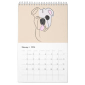 Hundeschlittenzeichnung mit Farbe Kalender (Feb 2026)