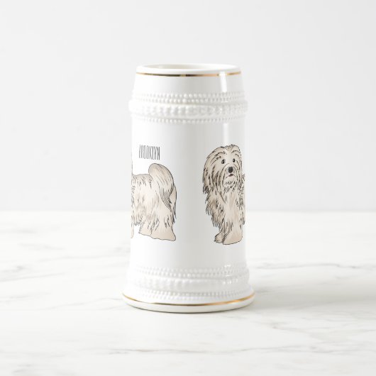 Hundeschmuck-Cartoon Bierglas (Mittel)