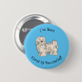 Hundeschmuck-Cartoon Button (Vorne & Hinten)