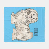 Hundeschmuck-Cartoon Fleecedecke (Vorderseite (Horizontal))