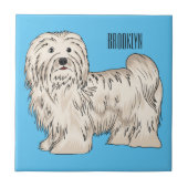 Hundeschmuck-Cartoon Fliese (Vorderseite)