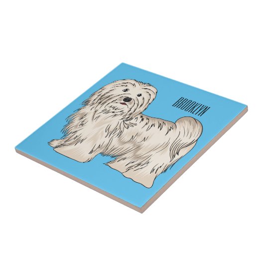 Hundeschmuck-Cartoon Fliese (Seite)