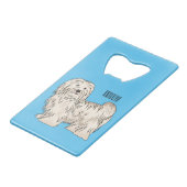 Hundeschmuck-Cartoon Geldbeutel Flaschenöffner (Vorderseite Schrägansicht)