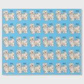 Hundeschmuck-Cartoon Geschenkpapier (Flach)