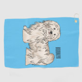 Hundeschmuck-Cartoon Golfhandtuch (Horizontal)