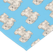 Hundeschmuck-Cartoon Kurzer Tischläufer (Ecke)