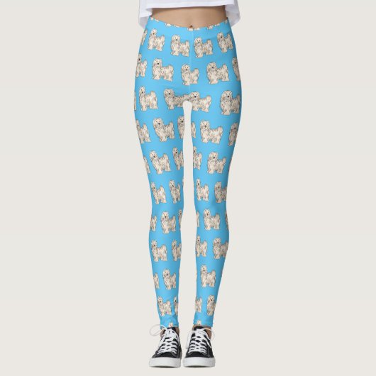 Hundeschmuck-Cartoon Leggings (Vorderseite)