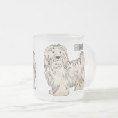 Hundeschmuck-Cartoon Mattglastasse (VorderseiteRechts)