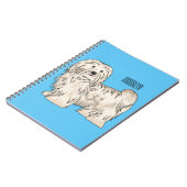 Hundeschmuck-Cartoon Notizblock (Linke Seite)