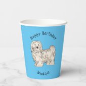 Hundeschmuck-Cartoon Pappbecher (Rückseite)