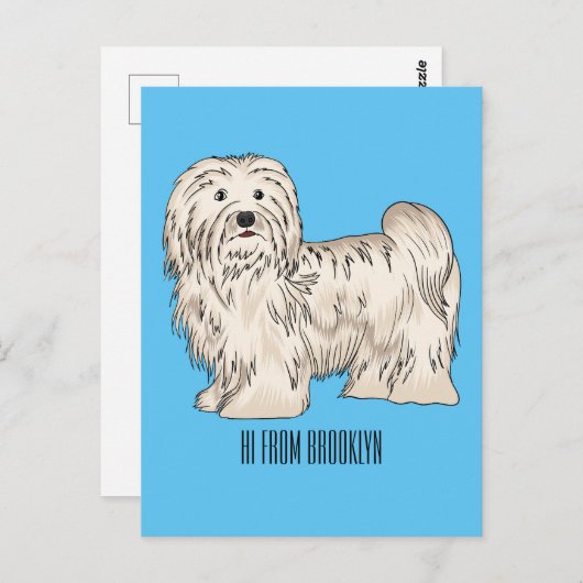 Hundeschmuck-Cartoon Postkarte (Vorne/Hinten)